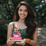 Personalized Couple Scooter Cartoon Wooden Cutout Table Stand – Custom Name Romantic Gift Décor (6x7 Inch) | Love Craft Gifts