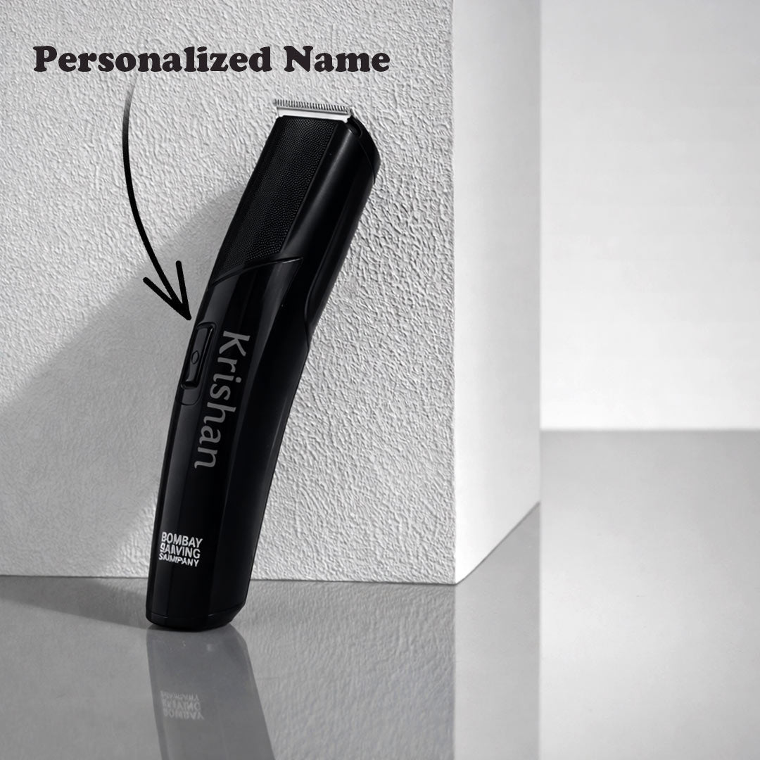 Bombay Shaving Company Pro Beard Trimmer for Men – Customized Name Engraved | Cordless Beard Styling Trimmer with Type-C Charging