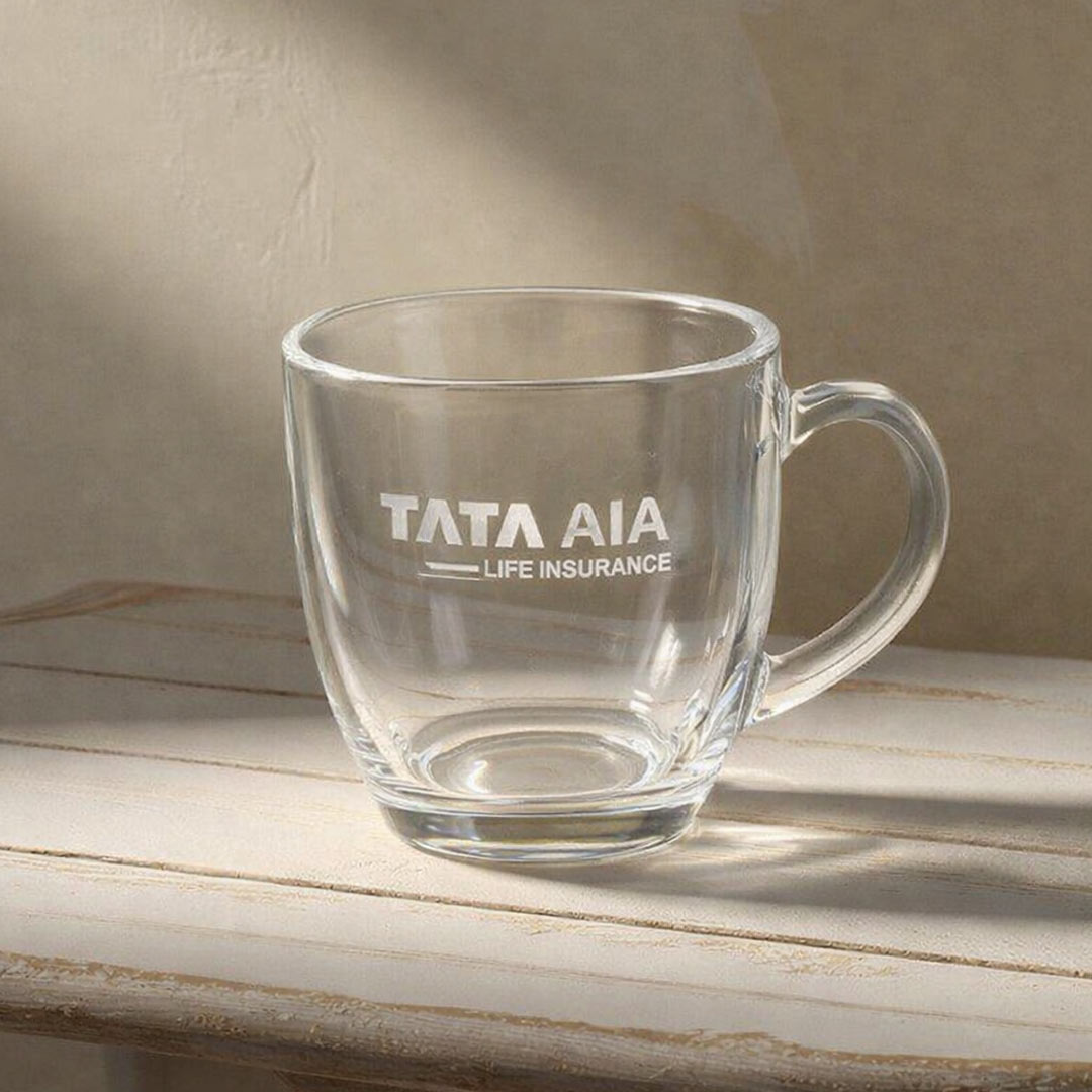 Personalized 6 Glass Cup Set with Name & Logo – Premium Customized Drinkware | Love Craft Gifts