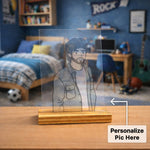 Personalized Kawaii Embossing Art Acrylic Frame – Table Top Gift (6×8 Inch) | Love Craft Gifts