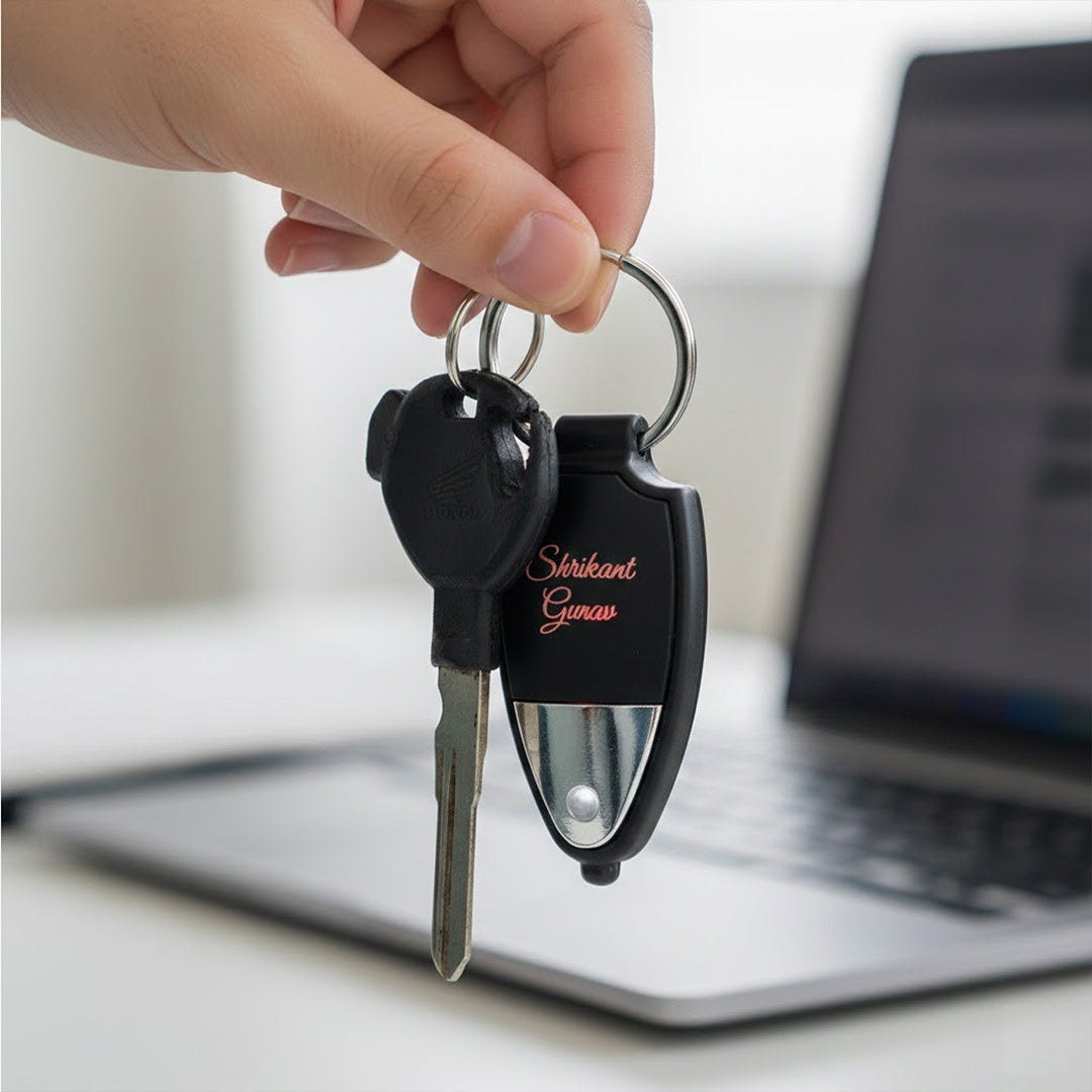 Personalized RGB Glow Name Keychain – Multicolor LED Light Gift | Love Craft Gifts