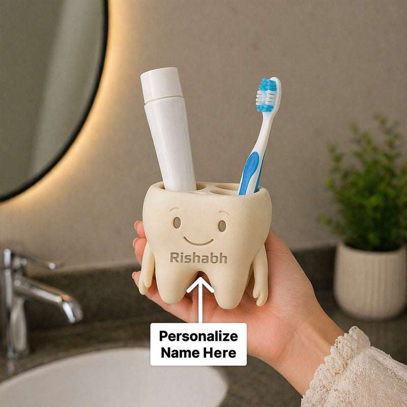 Personalized Toothbrush Holder Cup (Standard Size) – Custom Name Plastic Bathroom Organizer Gift | Love Craft Gifts™