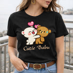 Dugu Bugu Cutie Babu Graphic Print Black T-Shirt – Unisex Casual Wear | Love Craft Gifts