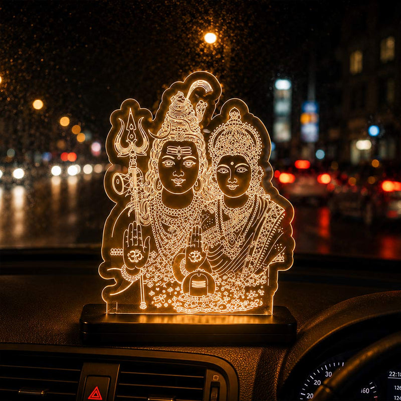 Mahadev Parvati Car Dashboard Lamp