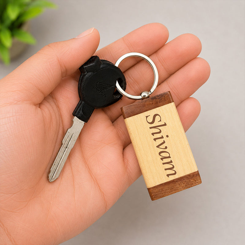 Personalized Wooden Heart Keychain | Premium Wooden Heart Key Holder | Love Craft Gifts™