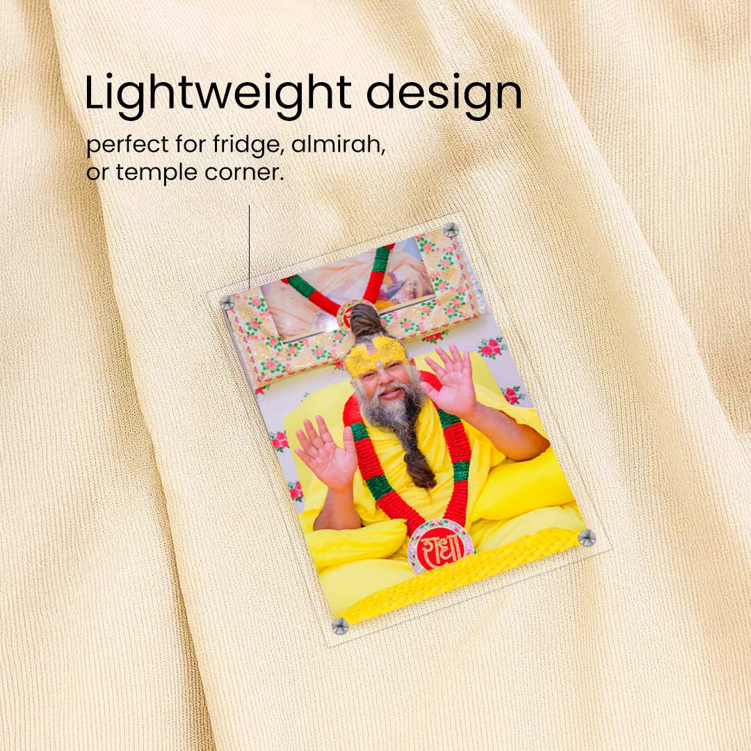 Premanand Ji Maharaj Acrylic Magnet – 2×3 Inch | Love Craft Gifts