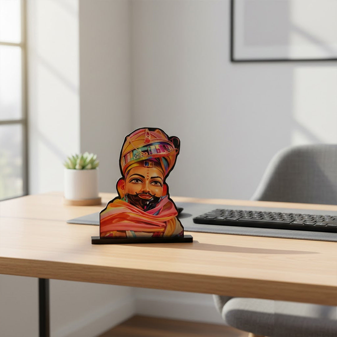 Khatu Shyam Ji Wooden Table-Top Stand (7×7”) | Love Craft Gifts