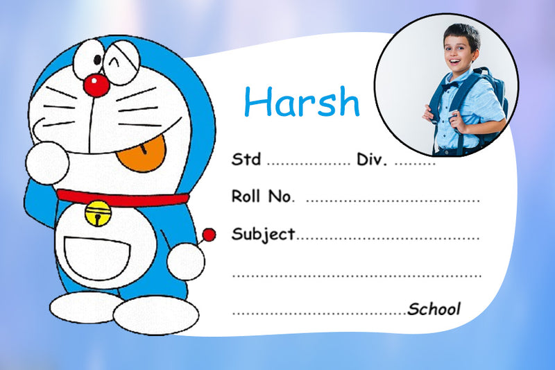 Doraemon  Personalised  Notebook Name Slips | Love Craft Gifts |