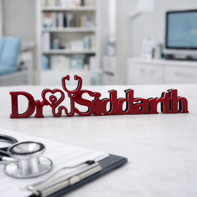 Personalized Doctor Name Desk Decor