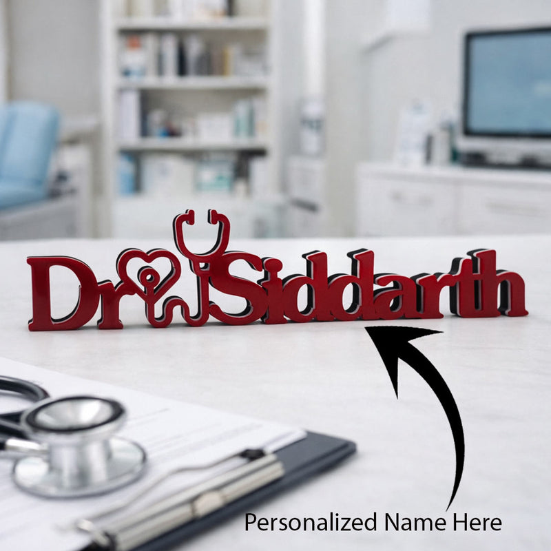 Personalized Doctor Name Desk Decor