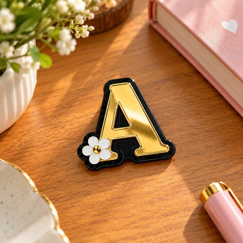 Personalized Golden Initial Charm 2x2" | Love Craft Gifts™