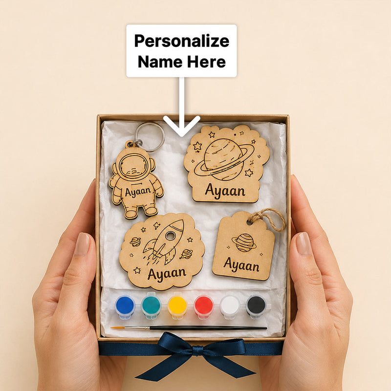 Personalized DIY Space & Astronaut Painting Kit for Kids | Love Craft Gifts™