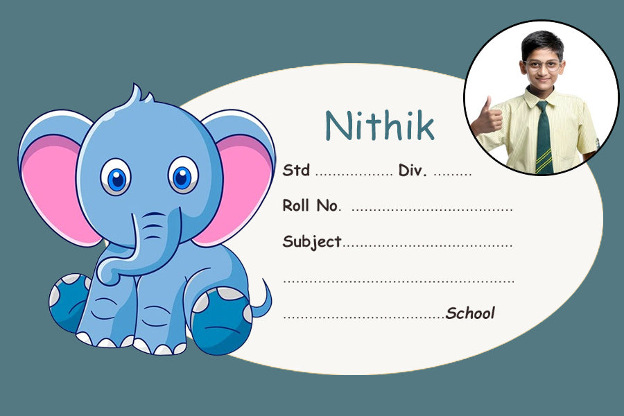 Elephant  Personalised  Notebook Name Slips | Love Craft Gifts |