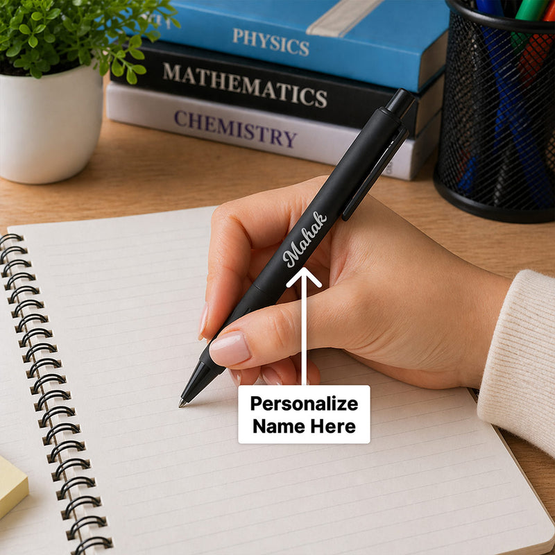 Personalized Black Pen (Standard Size) – Elegant Custom Name Writing Gift for Professionals | Love Craft Gifts™