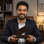 Personalized Wooden Visiting Card Holder – Custom Name Desk Organizer (5x5 Inch) Premium Office Gift for Professionals | Love Craft Gifts™