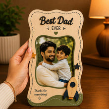 Personalized Best Dad Photo Table Frame 4x5" | Father’s Day & Birthday Gift | Love Craft Gifts™
