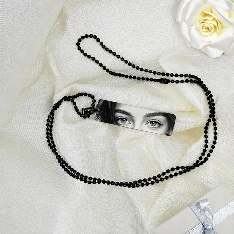 Personalized Eye Photo Bar Pendant Necklace – Custom Photo Vertical Charm Jewelry Gift for Girlfriend, Boyfriend & Couples | Love Craft Gifts