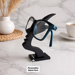 Personalized Face Design Eyeglass Holder Stand – Custom Name Glasses Organizer Desk Stand for Home & Office | Love Craft Gifts™