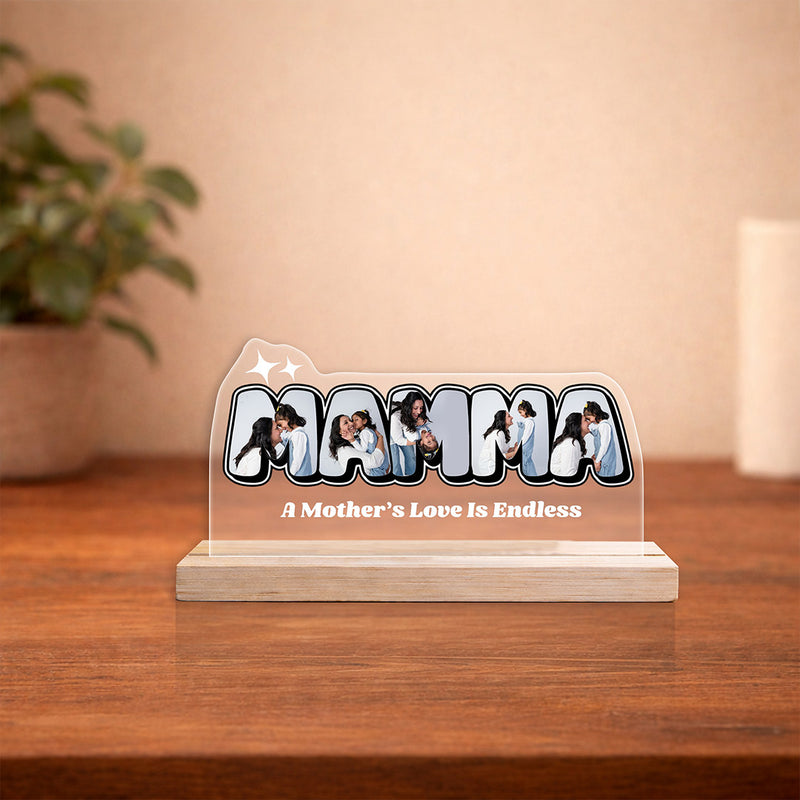 Personalized MOM Photo Acrylic Table Stand-3x5"
