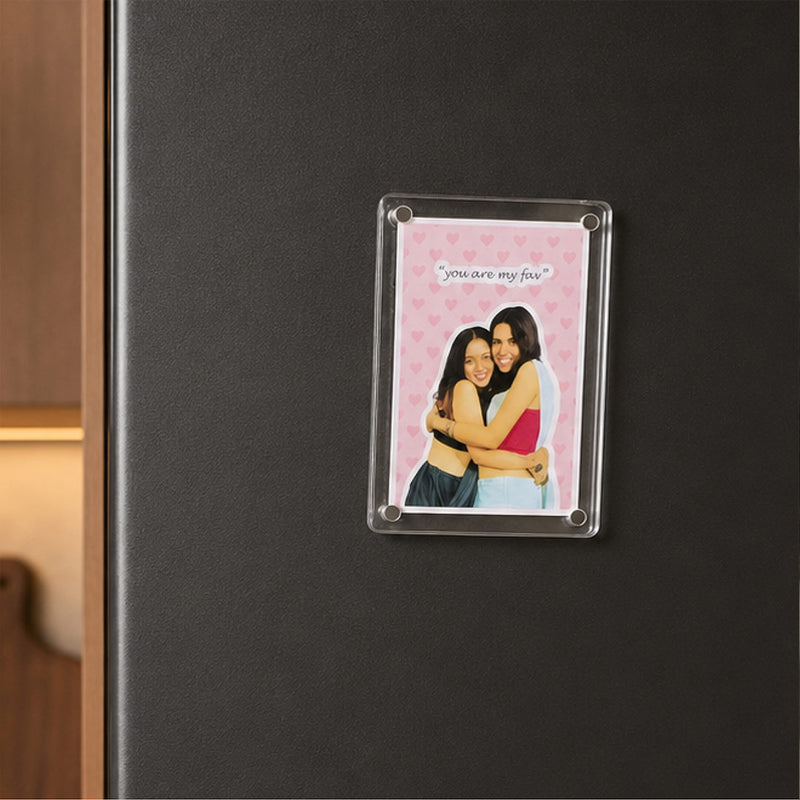 Personalized Sister Acrylic Photo Fridge Magnet | Rakhi Gift for Sister | Love Craft Gifts™