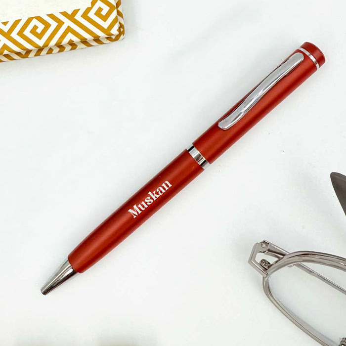 Personalized Twist Pen Classic Body With Silver Clip