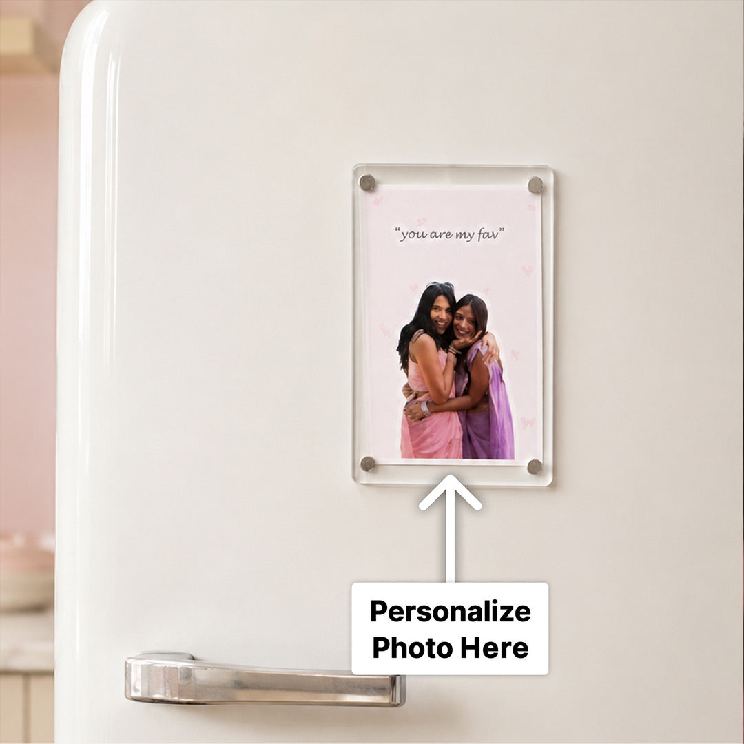 Personalized Best Friend Acrylic Photo Fridge Magnet | Custom BFF Photo Friendship Keepsake | Love Craft Gifts™