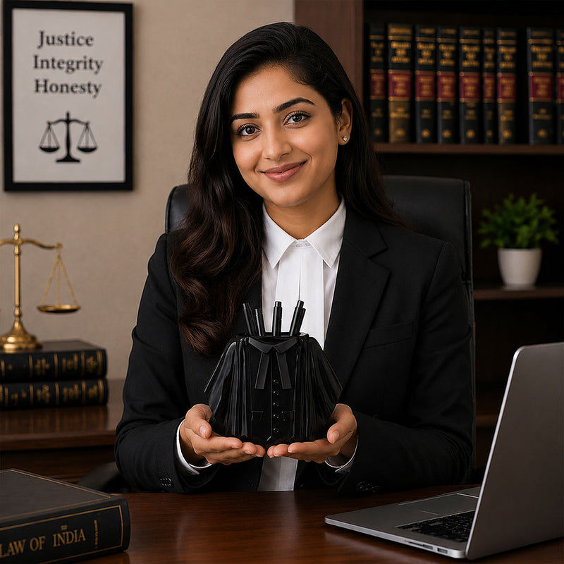 Personalized Lawyer Coat Pen Stand | Desk Organizer Gift