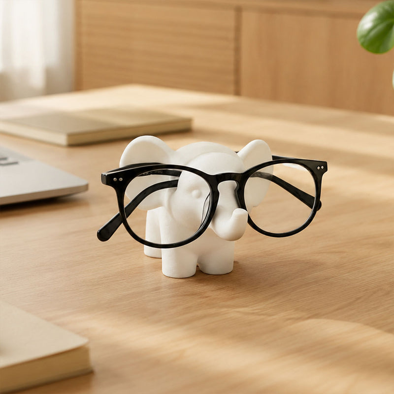 Cute Elephant Eyeglasses Holder Stand | Spectacle & Reading Glasses Organizer | Decorative Tabletop Eyewear Holder | Love Craft Gifts™