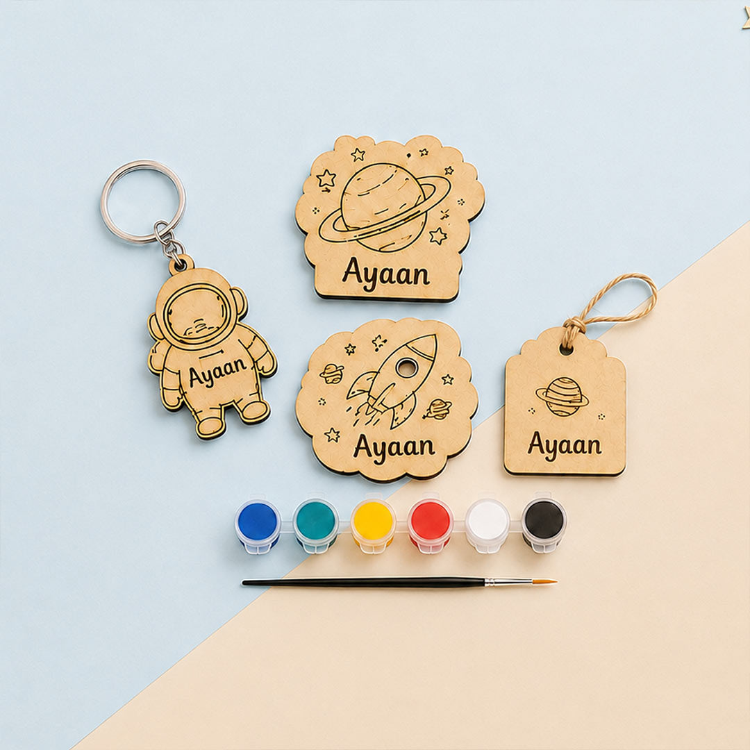 Personalized DIY Space & Astronaut Painting Kit for Kids | Love Craft Gifts™