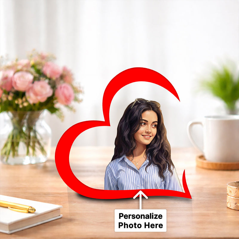 Forever in My Heart – Personalized Acrylic Photo Frame (8.5×8.5")