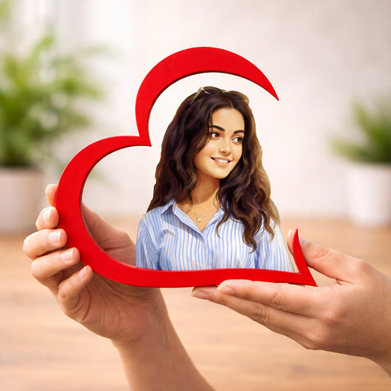 Forever in My Heart – Personalized Acrylic Photo Frame (8.5×8.5")