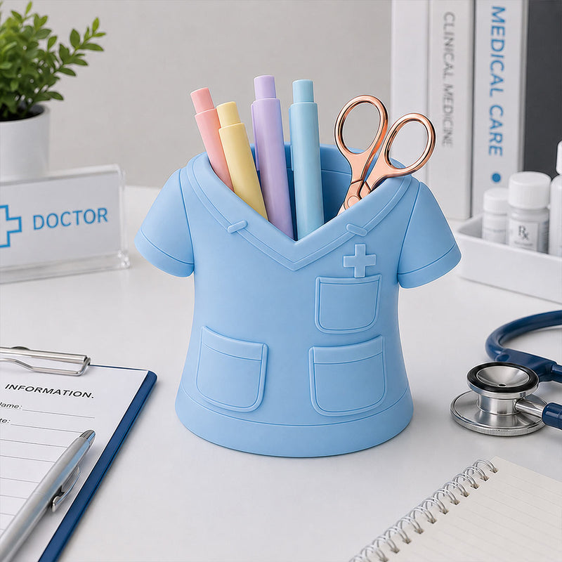 Premium Medical Scrub Design Pen Stand| Personalized Doctor & Nurse Desk Organizer Gift