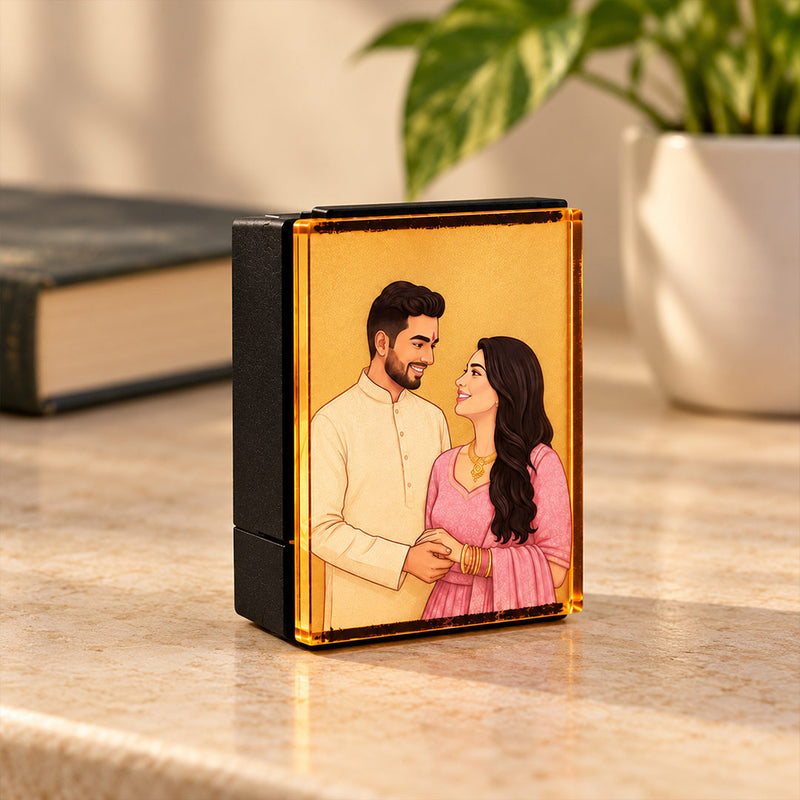 Personalized Photo Night Lamp | Custom Couple Photo Plug-in LED Night Light | Love Craft Gifts™