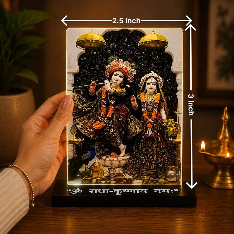 Radha Krishna Acrylic Car Dashboard- 2.5×3.5"