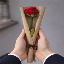 Red Rose Crochet Bouquet – Handmade Forever Flower Gift
