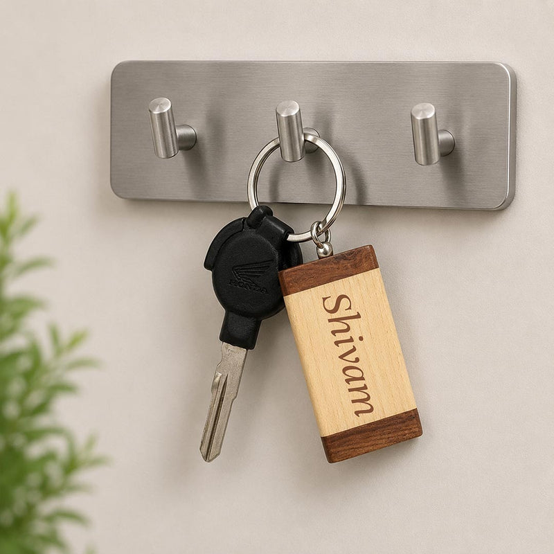 Personalized Wooden Heart Keychain | Premium Wooden Heart Key Holder | Love Craft Gifts™