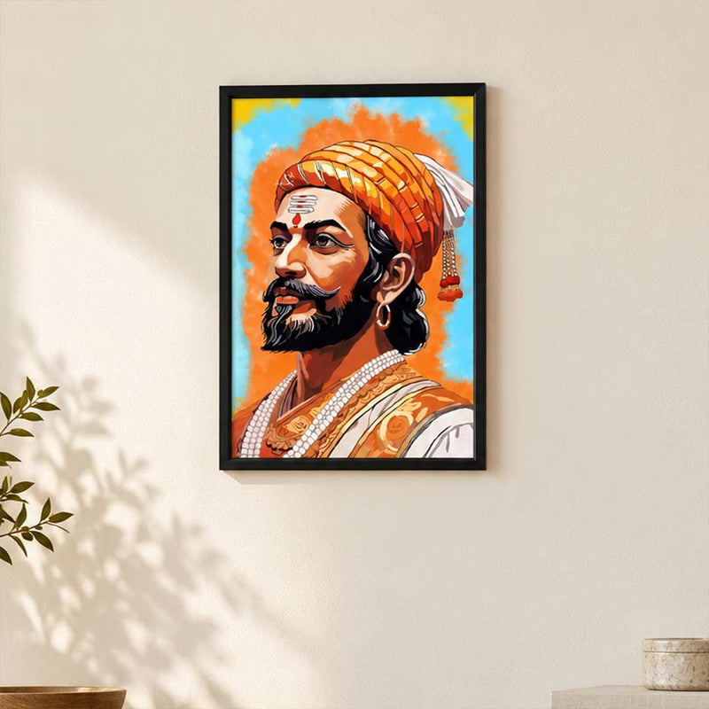 Traditional Maratha Warrior Portrait Frame | Heritage-Inspired Indian Décor | Love Craft Gifts™