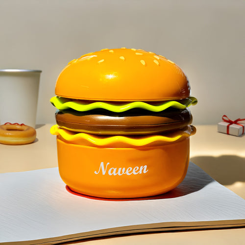 Personalized Burger Lamp with LED Light and Built-In Sharpener