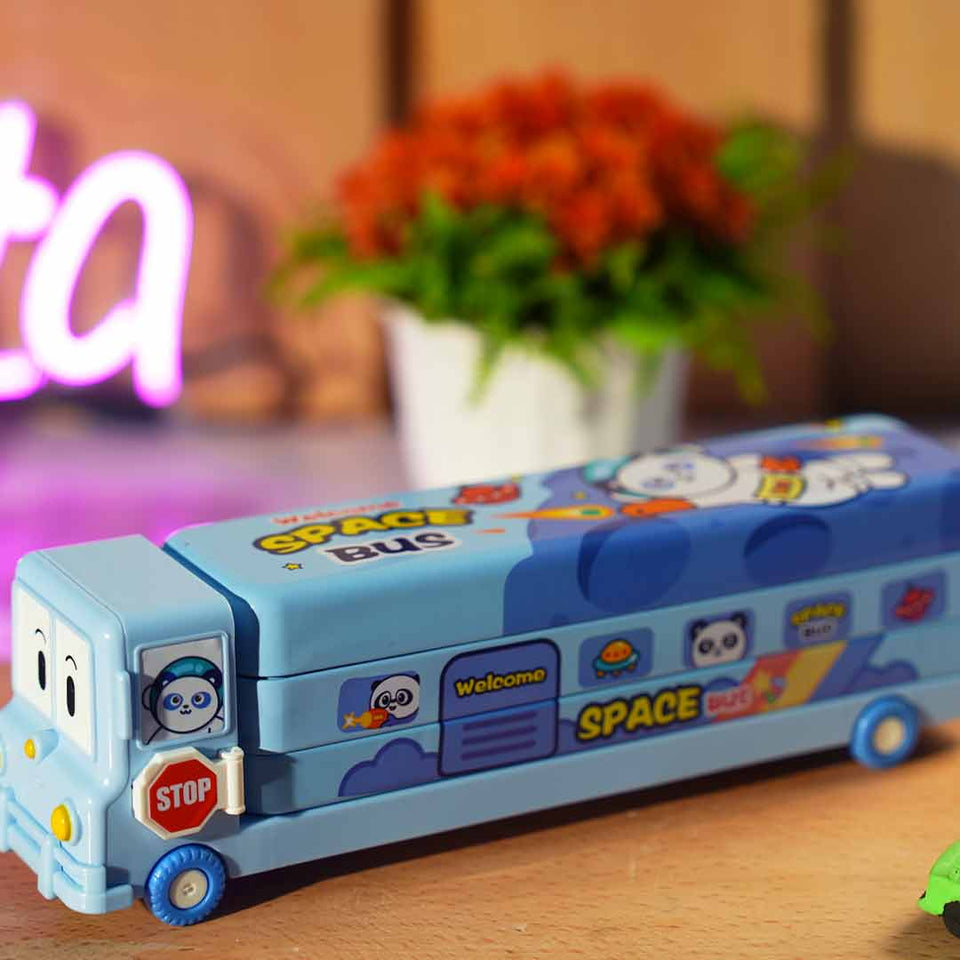 Personalized Space Bus Pencil Box