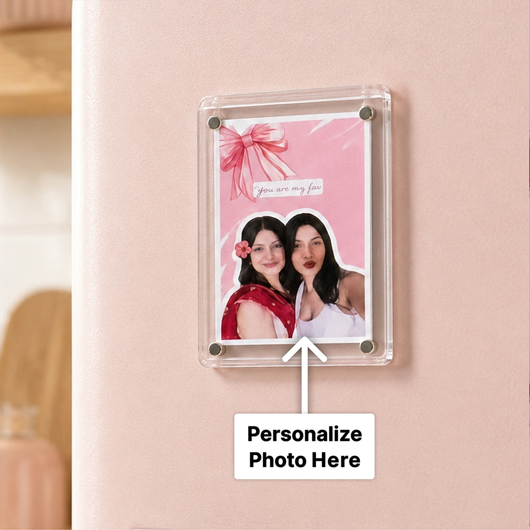 Personalized Best Friend Acrylic Photo Fridge Magnet | Bestie & BFF Friendship Gift | Love Craft Gifts™