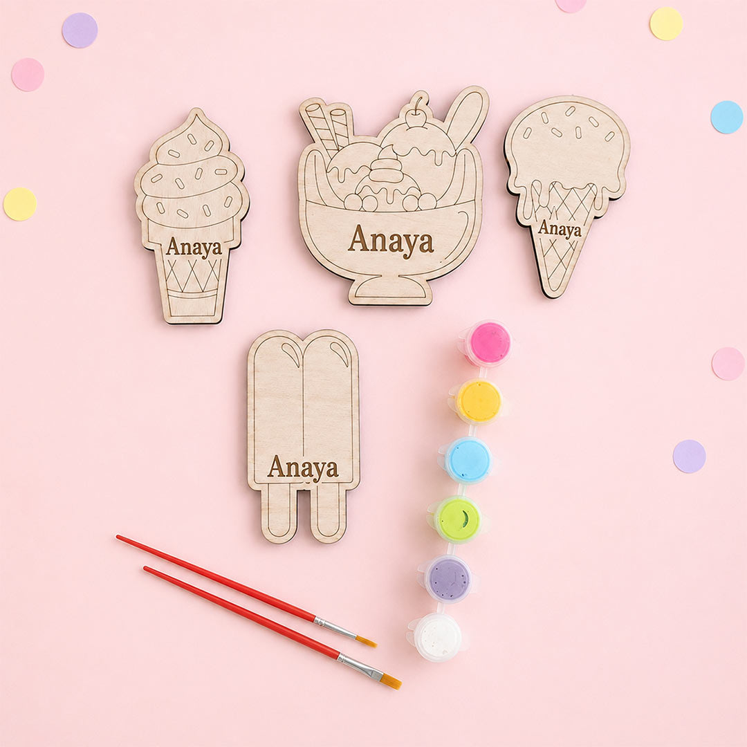 Personalized DIY Ice Cream Painting Kit for Kids | Creative Gift for Kids | Love Craft Gifts™