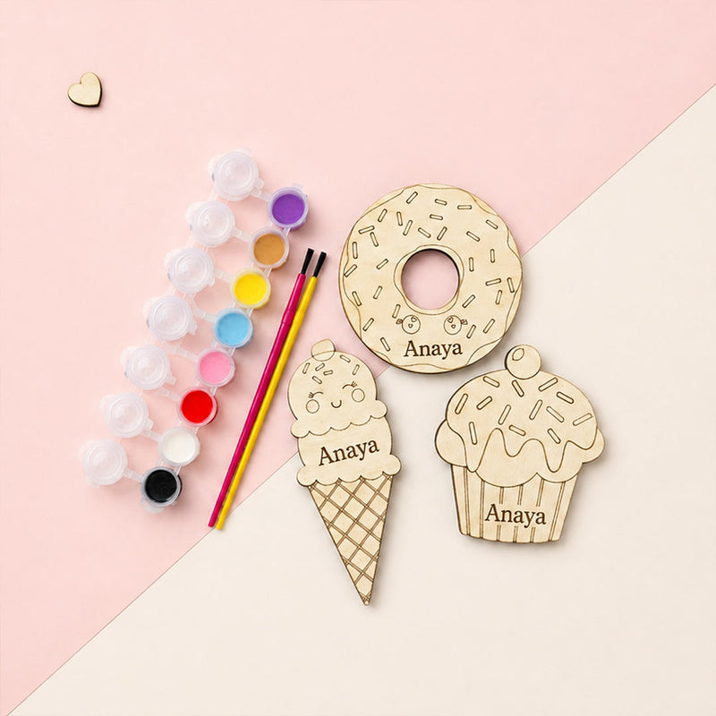 Personalized DIY Donut, Ice Cream & Cupcake Painting Kit for Kids | Creative Gift for Kids | Love Craft Gifts™
