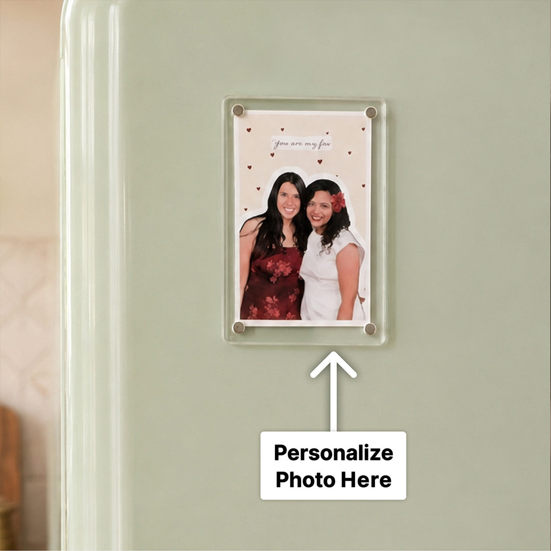 Personalized Best Friend Acrylic Photo Fridge Magnet | Unique Gift for Bestie | Love Craft Gifts™