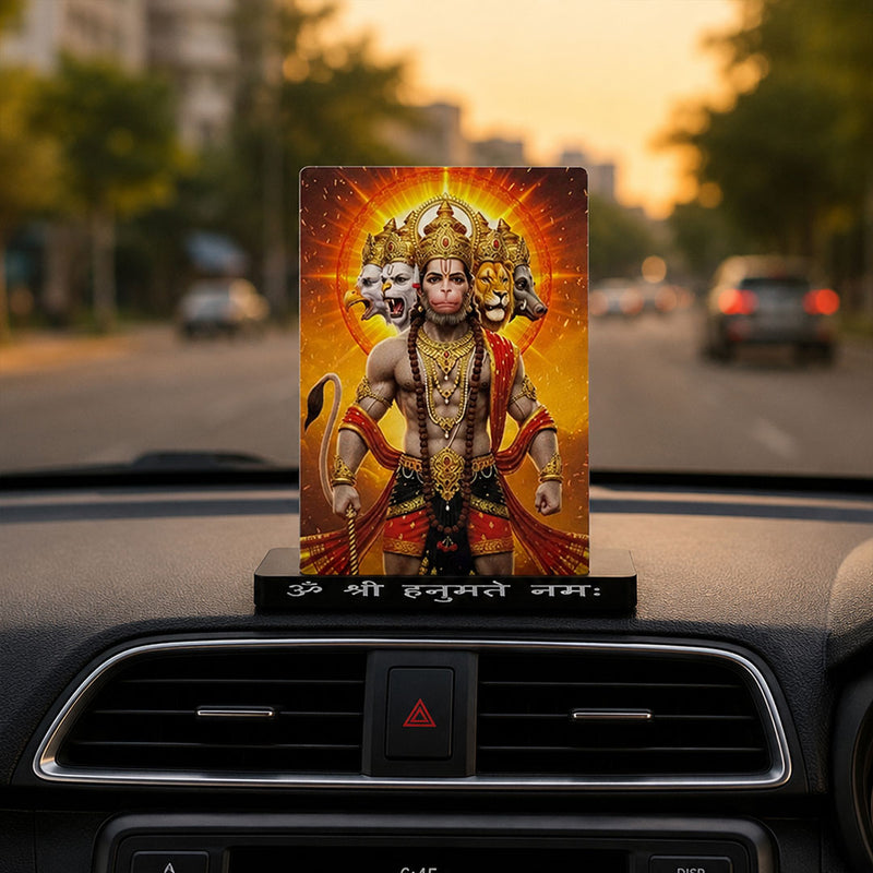 Panchmukhi Hanuman Acrylic Car Dashboard- 2.5x3.5