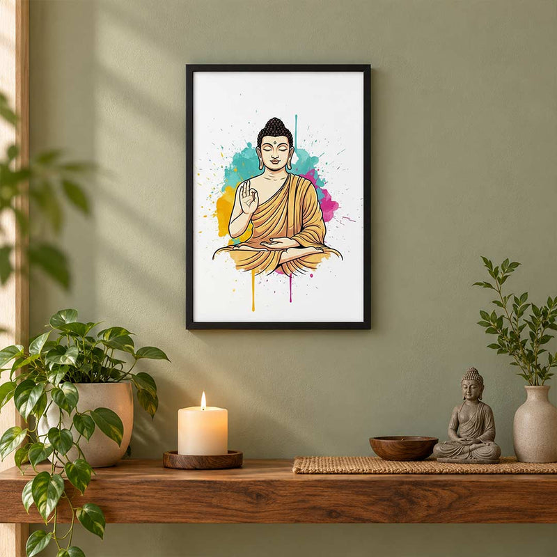 Lord Buddha Meditation Frame | Peaceful Spiritual Wall Décor | Love Craft Gifts™