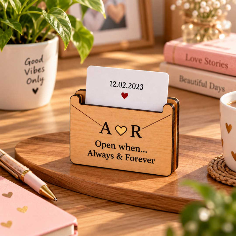 Personalized Couple Initials & Special Date Open When Keepsake | Love Craft Gifts™