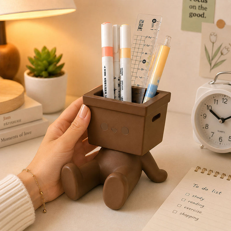 Personalized Cute Desk Pen Stand | Gift for Him & Her