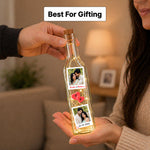 Personalized Photo Memory LED Bottle Lamp – Custom Name & Date Romantic Gift | Love Craft Gifts™