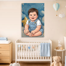 Personalized Baby Cartoon Acrylic Wall Frame (24x36")