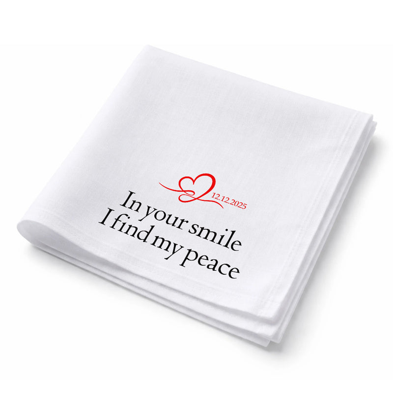 Personalized Date Printed Handkerchief